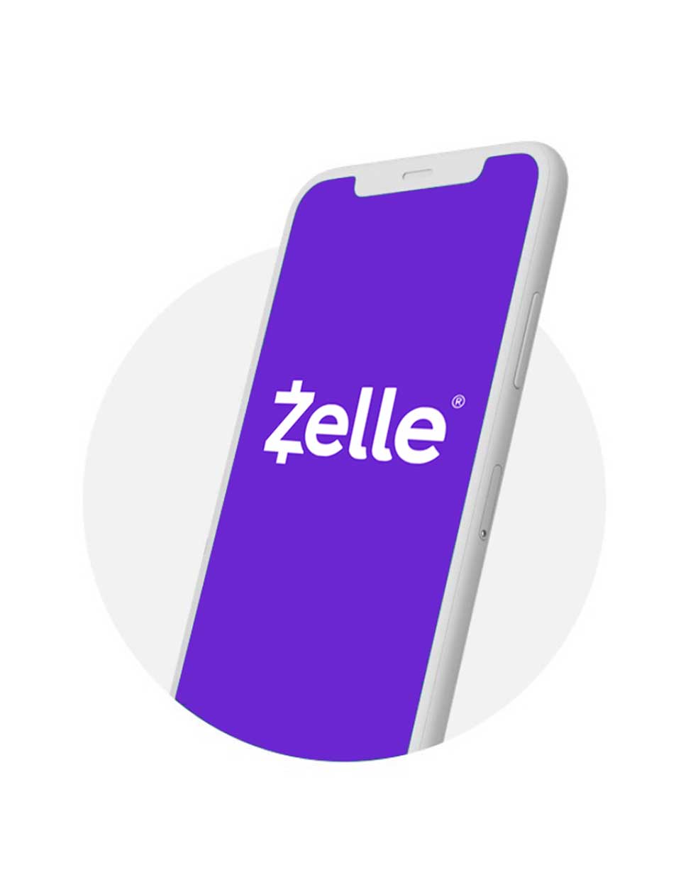 promo image for zelle app on smartphone
